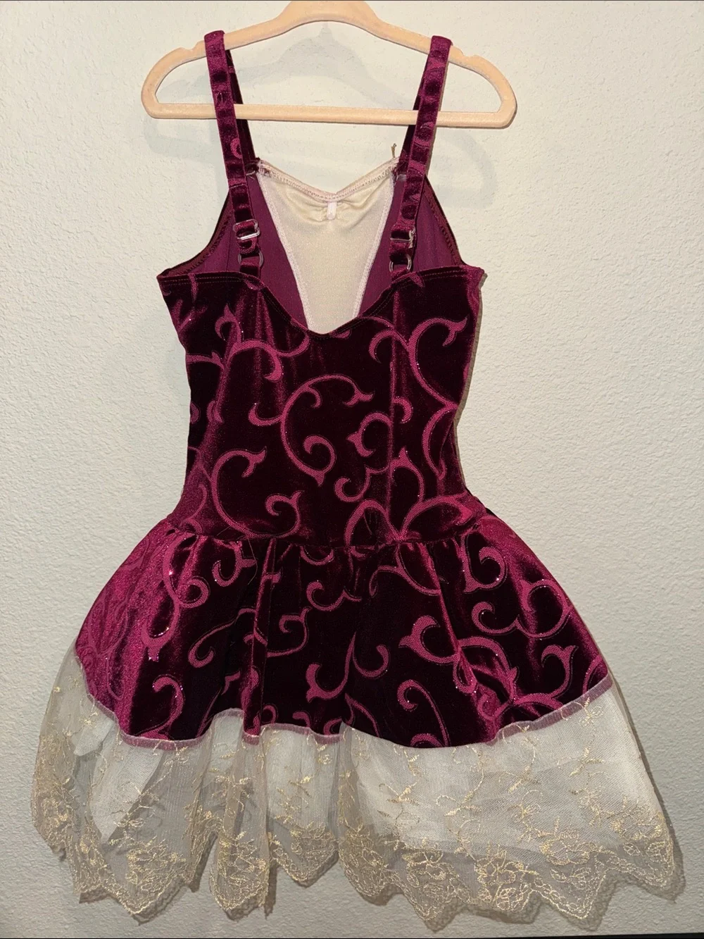 Revolution burgundy velvet tutu dress